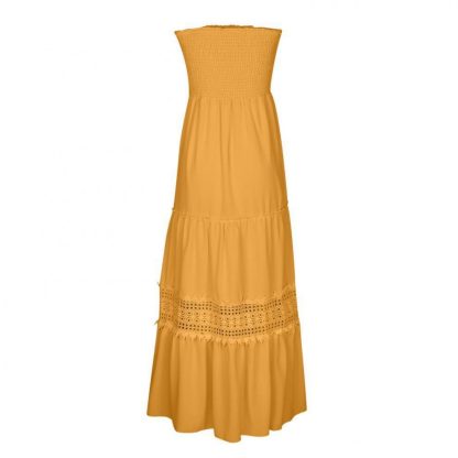 Lace Patchwork Holiday Long Dress - Image 4