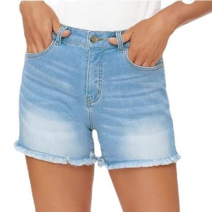 Summer High Waist All-match Slim Fit Tassel Women's Denim Shorts - Image 6