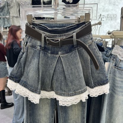 Design Lace Stitching Skirt