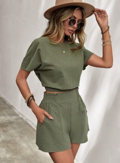 Women's Casual Breathable Short Sleeved Set - Image 4