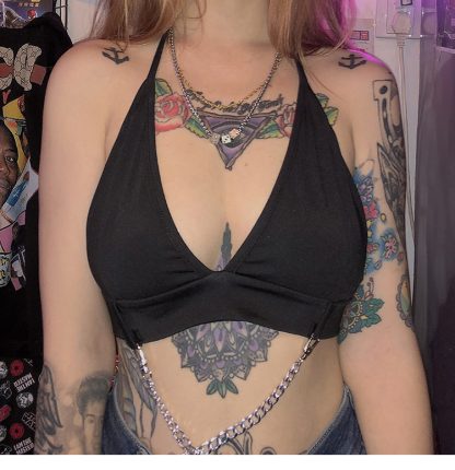 Lace Halter Top Hanger Chain Set - Image 3