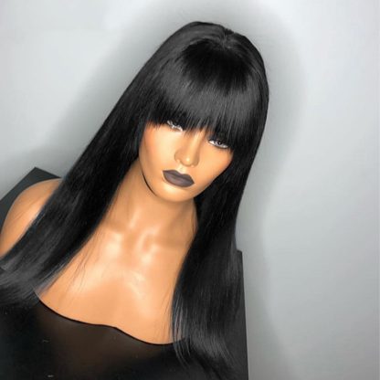 Chemical fiber mid-length straight hair - Image 3