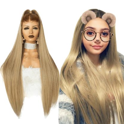 Linen with long straight hair Headgear - Image 4