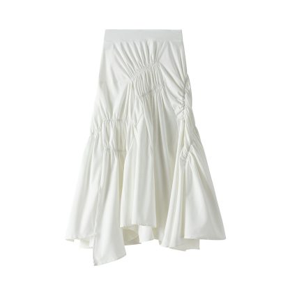 Super Hot Black White Pleated Midi Skirt - Image 5