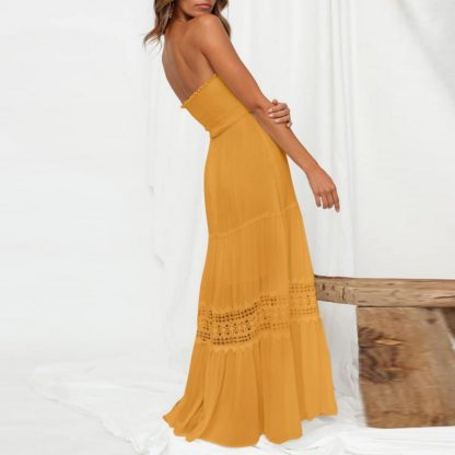 Lace Patchwork Holiday Long Dress - Image 3