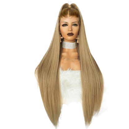 Linen with long straight hair Headgear - Image 5