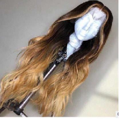 Bleaching And Dyeing Mid-length Curly Hair COSS Brown Gradient Anime Wig New Female Chemical Fiber Headgear - Image 4