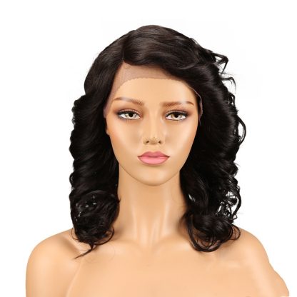 Real Hair Headgear Women Hair Stitch Lace Wig Long Curly Hair - Image 5