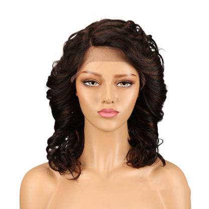 Real Hair Headgear Women Hair Stitch Lace Wig Long Curly Hair - Image 6
