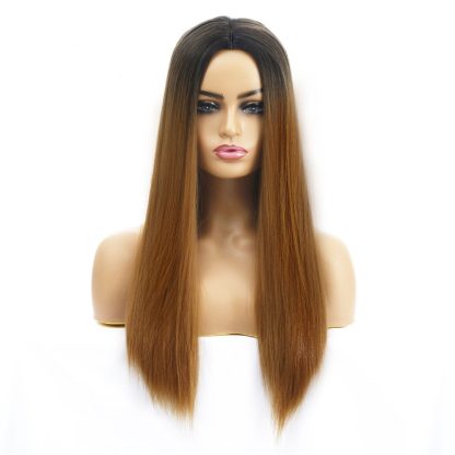 Women's Chemical Fiber Hair Wigs For Long Straight Dyed Hair - Image 5