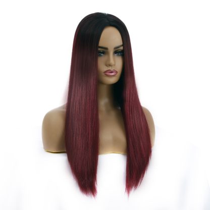 Women's Chemical Fiber Hair Wigs For Long Straight Dyed Hair - Image 4