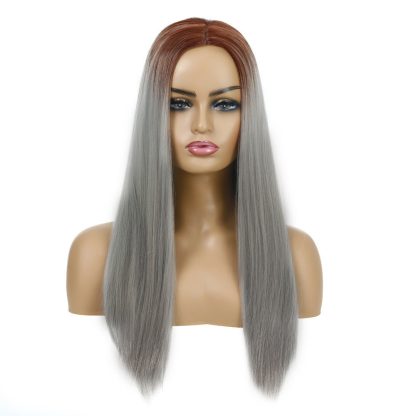 Women's Chemical Fiber Hair Wigs For Long Straight Dyed Hair - Image 9