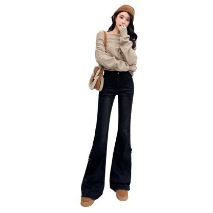 Fringed Burr Skinny Jeans Women's Spring Retro - Image 5