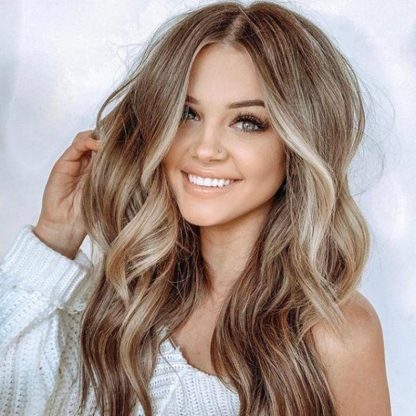 Female wig dyed with long curly hair - Image 4