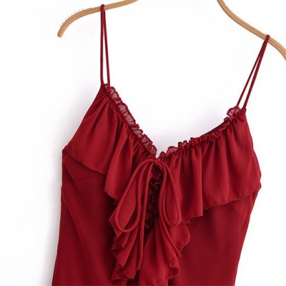 Ruffled Spaghetti Straps Dress - Image 3