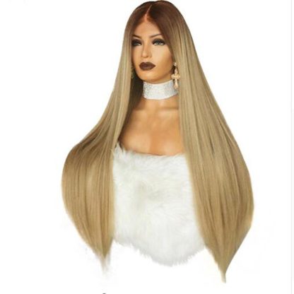 Linen with long straight hair Headgear - Image 3