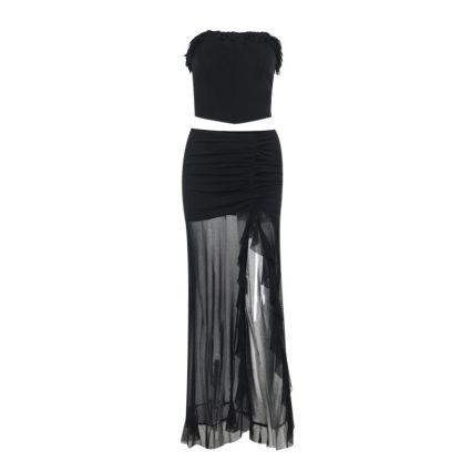 Tube Top Mid-length Dress Set Women - Image 5