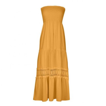 Lace Patchwork Holiday Long Dress - Image 5
