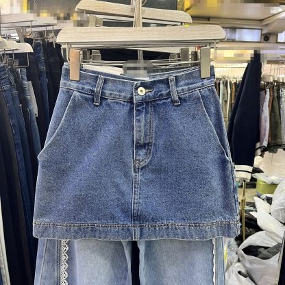 Fashionable Slimming Temperament A- Type Denim Skirt - Image 2