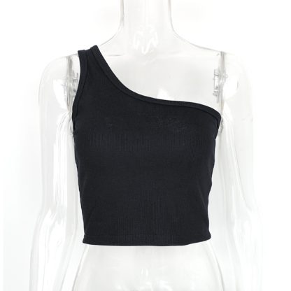 Women's One-shoulder Sleeveless Vest - Image 7