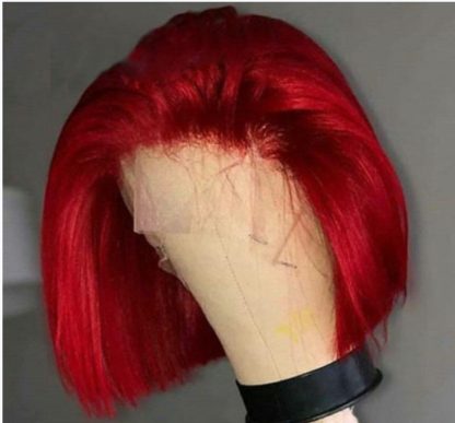 Partially Divided Big Red BOB Short Hair - Image 2
