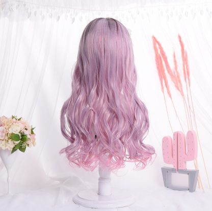 Korean version of the Qi Liu Hai curly cute hood birthday party wigs realistic wig - Image 3