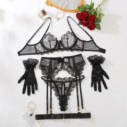 Bra Set Women's Underwear And Underwear Garter Five-piece Set - Image 5