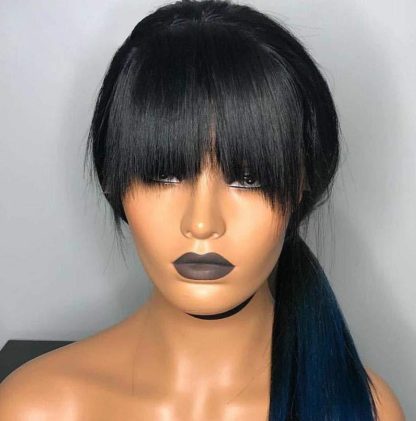 Chemical fiber mid-length straight hair - Image 4