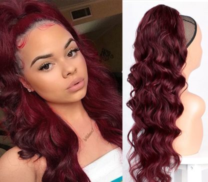 Wig Big Wave Drawstring Ponytail Matte High Temperature Silk Chemical Fiber Wig - Image 6