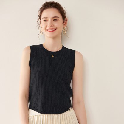 Solid Color Cashmere Knitted Sling For Women Spring And Summer - Image 9