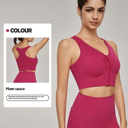 Front Zipper Sports Yoga Vest - Image 4