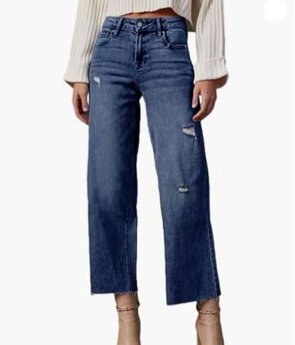 Women's High Waisted Loose Jeans - Image 4