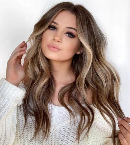 Female wig dyed with long curly hair - Image 3