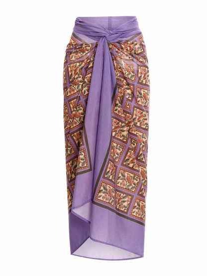 Fashionable Printed Skirt High Slit Quick-drying Beach Skirt - Image 4