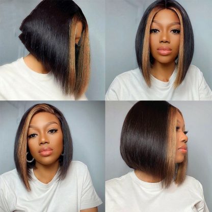 Women's Fashion Simple High-gloss T-zone Lace Wig - Image 2