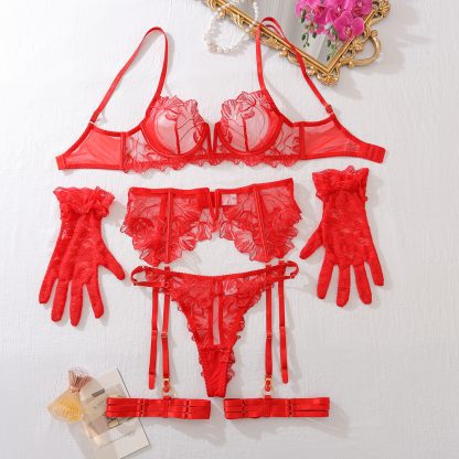 Bra Set Women's Underwear And Underwear Garter Five-piece Set - Image 6