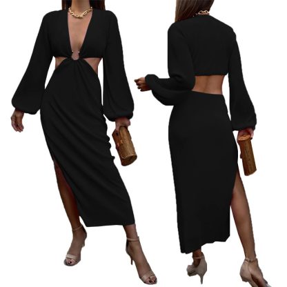 Autumn Fashion Pressed Pleated Waistless Women's Dresses - Image 7