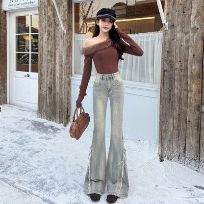 Fringed Burr Skinny Jeans Women's Spring Retro - Image 6