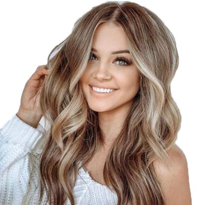 Female wig dyed with long curly hair - Image 2