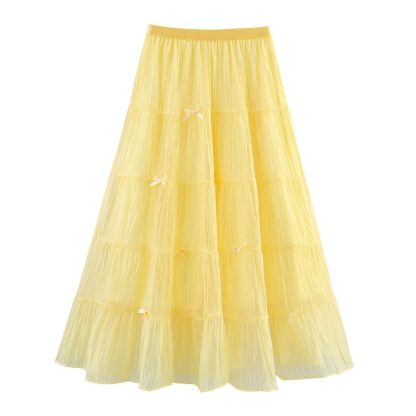 Three-dimensional Bow Fairy Multi-layer Gauze Gauze Skirt Cake Dress - Image 3