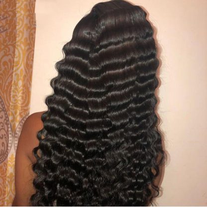 Human Hair 28 30 Deep Wave Lace Frontal Wigs 13 4 Front Wigs - Image 4