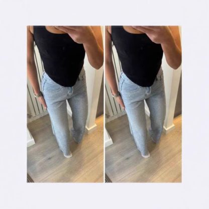 Rhinestone XINGX Pendant Design High Waist Trousers - Image 5