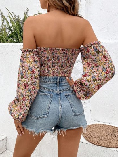 Women's Printed Casual Off-the-shoulder Dress - Image 5