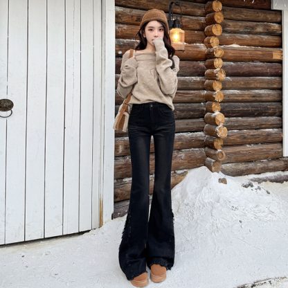 Fringed Burr Skinny Jeans Women's Spring Retro - Image 7