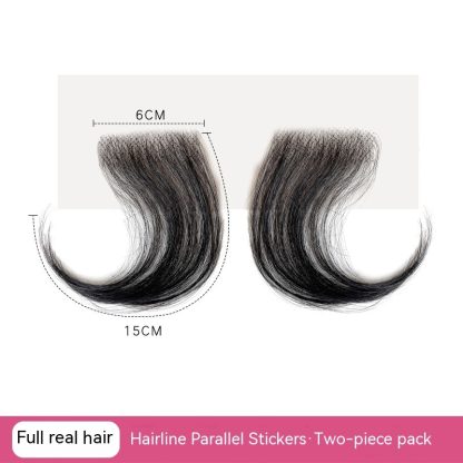 Real Hair Hairline Stickers Wig Bangs Sideburns Stickers - Image 5