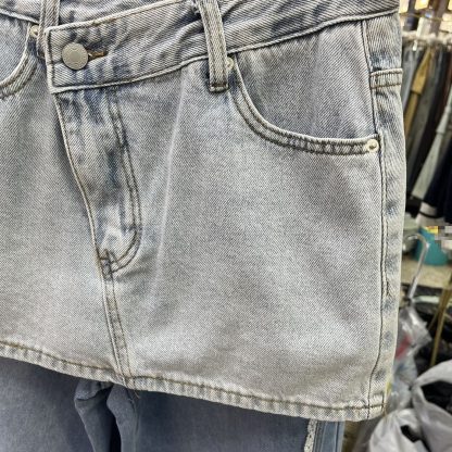 Slim Fit Slimming Versatile High Waist Simple Hot Girl Denim Skirt - Image 2