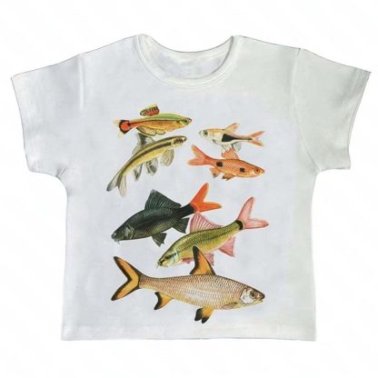 Abstract Goldfish Printed Square Collar Personality Slim Fit Sling Hot Girl Street Sexy Versatile Slimming Casual Vest - Image 3