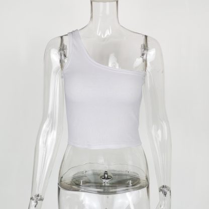 Women's One-shoulder Sleeveless Vest - Image 6