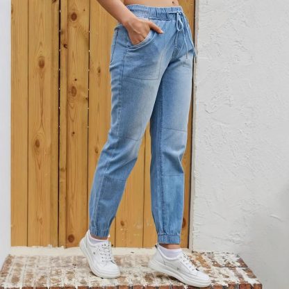 Elastic Waistband Jeans For Women - Image 2