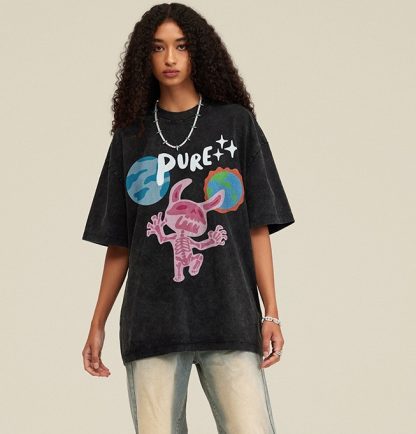 Washed Old Children Hip-hop Short Sleeve - Image 2